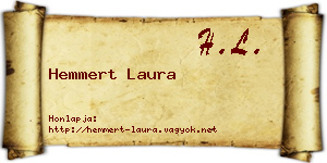 Hemmert Laura névjegykártya
